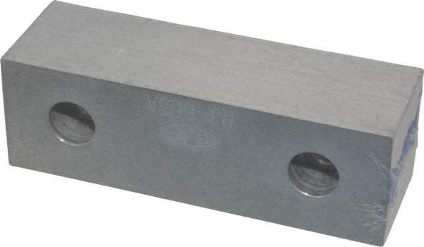 Gibraltar - 6-1/8" Wide x 2" High x 1" Thick, Flat/No Step Vise Jaw - Soft, Aluminum, Fixed Jaw, Compatible with 6" Vises - A1 Tooling