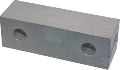 Gibraltar - 6-1/8" Wide x 2" High x 1" Thick, Flat/No Step Vise Jaw - Soft, Aluminum, Fixed Jaw, Compatible with 6" Vises - A1 Tooling