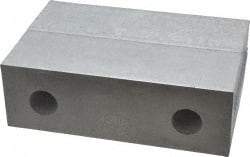 Gibraltar - 6-1/8" Wide x 2" High x 2" Thick, Flat/No Step Vise Jaw - Soft, Aluminum, Fixed Jaw, Compatible with 6" Vises - A1 Tooling