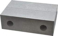 Gibraltar - 6-1/8" Wide x 2" High x 2" Thick, Flat/No Step Vise Jaw - Soft, Aluminum, Fixed Jaw, Compatible with 6" Vises - A1 Tooling