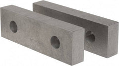 Gibraltar - 8-1/8" Wide x 2-1/2" High x 1-1/4" Thick, Flat/No Step Vise Jaw - Soft, Aluminum, Fixed Jaw, Compatible with 8" Vises - A1 Tooling