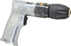 Chicago Pneumatic - 3/8" Keyless Chuck - Pistol Grip Handle, 2,400 RPM, 1.42 LPS, 3 CFM, 0.5 hp, 90 psi - A1 Tooling