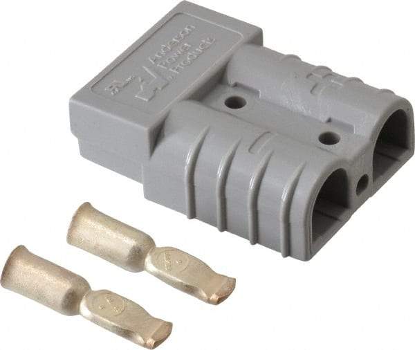 Made in USA - 6 AWG, 600 V, 50 A, Battery Connector - Gray - A1 Tooling