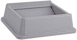 Rubbermaid - Square Lid for Use with 35 & 50 Gal Square Trash Cans - Gray, High-Impact Polystyrene, For Untouchable Trash Cans - A1 Tooling