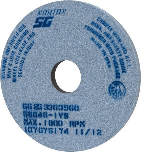 Norton - 14" Diam x 3" Hole x 1" Thick, I Hardness, 46 Grit Surface Grinding Wheel - Ceramic, Type 1, Coarse Grade, 1,800 Max RPM, Vitrified Bond, No Recess - A1 Tooling