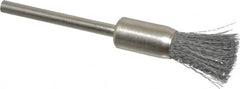 Anderson - 5/16" Brush Diam, Crimped, End Brush - 1/8" Diam Shank, 25,000 Max RPM - A1 Tooling