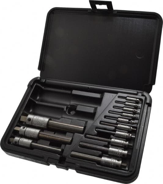 Walton - #4 to 3/4" Tap Extractor Set - 3, 4 Flutes, 13 Pieces - A1 Tooling