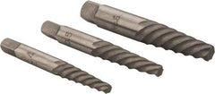 Interstate - 3 Piece Spiral Flute Screw Extractor Set - Screw Range 7/16 to 1" - A1 Tooling