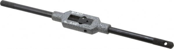 Interstate - 1/8 to 3/8" Tap Capacity, Straight Handle Tap Wrench - 8" Overall Length - A1 Tooling