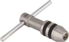 General - #0 to #8 Tap Capacity, T Handle Tap Wrench - 2-1/4" Overall Length - A1 Tooling