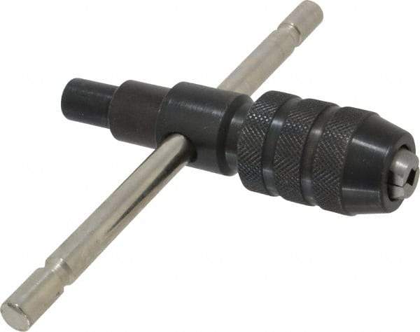 Made in USA - 1/2 to 3/4" Tap Capacity, T Handle Tap Wrench - 4-1/2" Overall Length - A1 Tooling