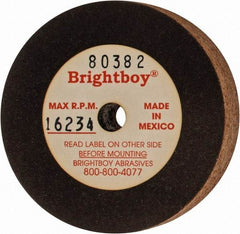 Cratex - 2" Diam x 1/4" Hole x 1/2" Thick, 46 Grit Surface Grinding Wheel - Coarse Grade - A1 Tooling