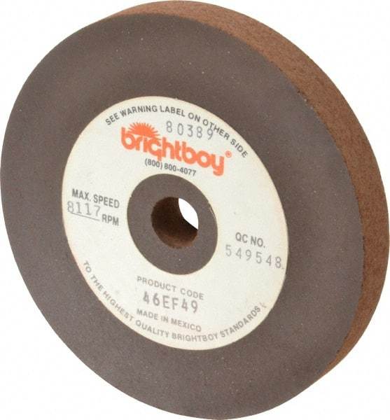 Cratex - 4" Diam x 1/2" Hole x 1/2" Thick, 46 Grit Surface Grinding Wheel - Coarse Grade - A1 Tooling