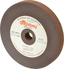 Cratex - 4" Diam x 1/2" Hole x 1/2" Thick, 46 Grit Surface Grinding Wheel - Coarse Grade - A1 Tooling