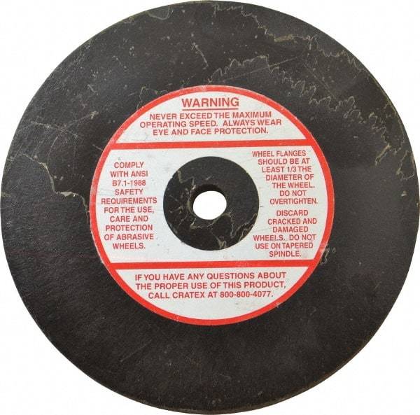 Cratex - 6" Diam x 1/2" Hole x 1/2" Thick, 46 Grit Surface Grinding Wheel - Coarse Grade - A1 Tooling