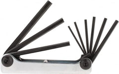 Eklind - 9 Piece Fold-Up Hex Key Set - Hex Range 5/64 to 1/4" - A1 Tooling