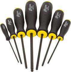 Bondhus - 7 Piece, 5/64 to 3/16" Ball End Hex Driver Set - Comes in Vinyl Pouch - A1 Tooling