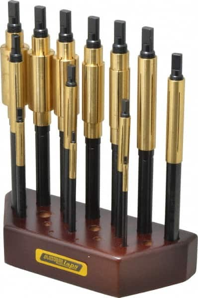 Made in USA - 13 Piece Barrel Lap Set - 3/16 to 1" Hole Diam - A1 Tooling