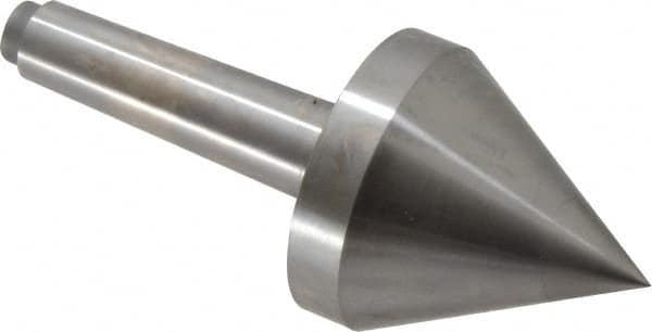 Riten - 2-3/4" Head Diam, Hardened Tool Steel Pipe Nose Point Solid Dead Center - 3MT Morse Taper, 2-3/4" Point Diam, 2.37" Point Length, 3.38" OAL - A1 Tooling