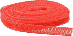 Huot - 50 Ft Long, Stretchable, Protection Mesh Sleeving - Red, 1-1/2" OD - A1 Tooling