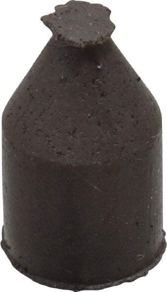 Cratex - 3/8" Max Diam x 5/8" Long, Cone, Rubberized Point - Medium Grade, Silicon Carbide, 1/16" Arbor Hole, Unmounted - A1 Tooling