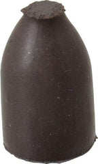 Cratex - 1/2" Max Diam x 7/8" Long, Cone, Rubberized Point - Medium Grade, Silicon Carbide, 1/8" Arbor Hole, Unmounted - A1 Tooling