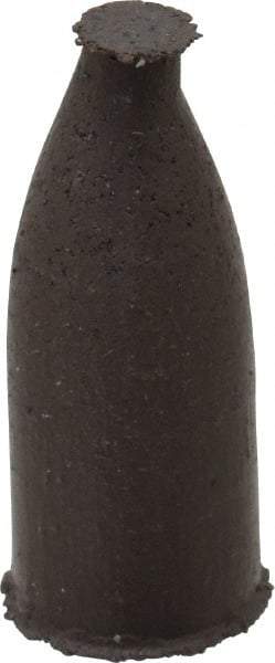 Cratex - 3/8" Max Diam x 1" Long, Cone, Rubberized Point - Medium Grade, Silicon Carbide, 1/8" Arbor Hole, Unmounted - A1 Tooling