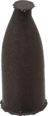 Cratex - 3/8" Max Diam x 1" Long, Cone, Rubberized Point - Medium Grade, Silicon Carbide, 1/8" Arbor Hole, Unmounted - A1 Tooling