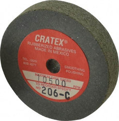 Cratex - 2" Diam x 1/4" Hole x 3/8" Thick, Surface Grinding Wheel - Silicon Carbide, Coarse Grade, 10,500 Max RPM, Rubber Bond, No Recess - A1 Tooling