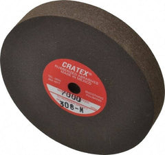 Cratex - 3" Diam x 1/4" Hole x 1/2" Thick, Surface Grinding Wheel - Silicon Carbide, Medium Grade, 7,000 Max RPM, Rubber Bond, No Recess - A1 Tooling