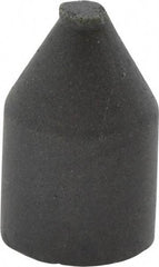 Cratex - 3/8" Max Diam x 5/8" Long, Cone, Rubberized Point - Very Fine Grade, Silicon Carbide, 1/16" Arbor Hole, Unmounted - A1 Tooling