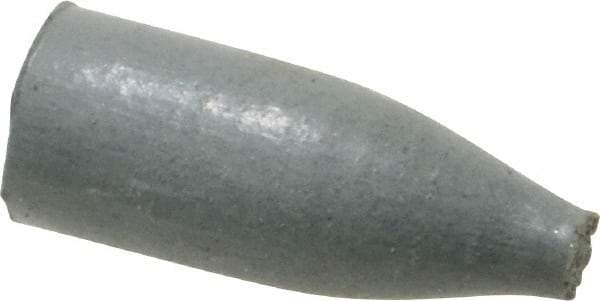 Cratex - 3/8" Max Diam x 1" Long, Cone, Rubberized Point - Coarse Grade, Silicon Carbide, 1/8" Arbor Hole, Unmounted - A1 Tooling