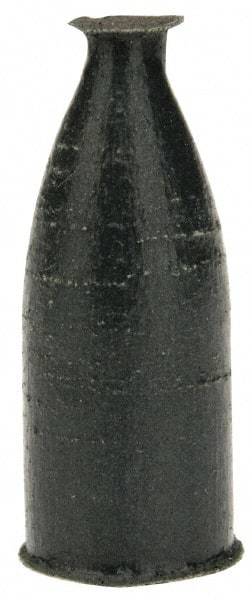 Cratex - 3/8" Max Diam x 1" Long, Cone, Rubberized Point - Very Fine Grade, Silicon Carbide, 1/8" Arbor Hole, Unmounted - A1 Tooling