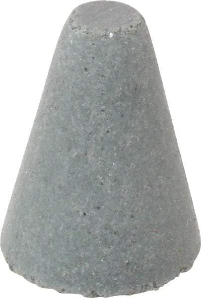 Cratex - 5/8" Max Diam x 7/8" Long, Taper, Rubberized Point - Coarse Grade, Silicon Carbide, 1/8" Arbor Hole, Unmounted - A1 Tooling