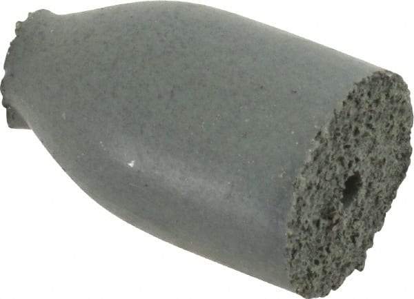 Cratex - 1/2" Max Diam x 7/8" Long, Cone, Rubberized Point - Coarse Grade, Silicon Carbide, 1/8" Arbor Hole, Unmounted - A1 Tooling