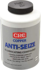 CRC - 16 oz Bottle General Purpose Anti-Seize Lubricant - Copper, -95 to 1,800°F, Bronze, Water Resistant - A1 Tooling