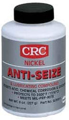 CRC - 8 oz Bottle High Temperature Anti-Seize Lubricant - Nickel, -95 to 2,400°F, Gray, Water Resistant - A1 Tooling