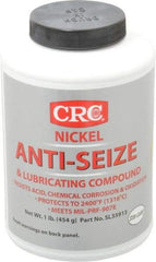 CRC - 16 oz Bottle High Temperature Anti-Seize Lubricant - Nickel, -95 to 2,400°F, Gray, Water Resistant - A1 Tooling