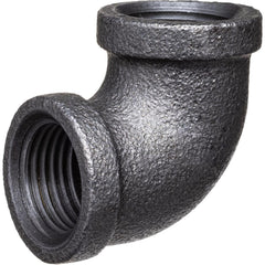 Black Pipe Fittings; Fitting Type: Elbow; Fitting Size: 1/2″; Material: Malleable Iron; Finish: Black; Fitting Shape: 90 ™ Elbow; Thread Standard: BSPT; Connection Type: Threaded; Lead Free: No; Standards: ASTM A197; BS EN 1562