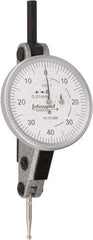 INTERAPID - 1.6 mm Range, 0.01 mm Dial Graduation, Horizontal Dial Test Indicator - 1-1/2 Inch White Dial, 0-40-0 Dial Reading - A1 Tooling