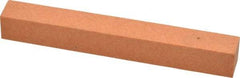 Made in USA - 4" Long x 1/2" Wide x 1/2" Thick, Aluminum Oxide Sharpening Stone - Square, Fine Grade - A1 Tooling