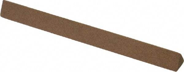 Made in USA - 4" Long x 3/8" Wide x 3/8" Thick, Aluminum Oxide Sharpening Stone - Triangle, Medium Grade - A1 Tooling