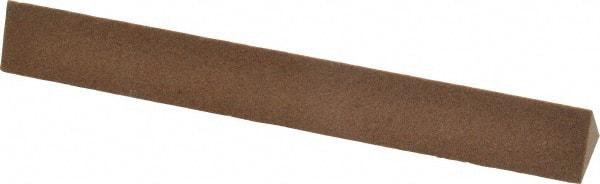 Made in USA - 4" Long x 1/2" Wide x 1/2" Thick, Aluminum Oxide Sharpening Stone - Triangle, Medium Grade - A1 Tooling