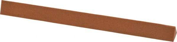 Made in USA - 6" Long x 1/2" Wide x 1/2" Thick, Aluminum Oxide Sharpening Stone - Triangle, Fine Grade - A1 Tooling