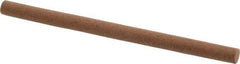 Made in USA - 4" Long x 1/4" Diam x 1/4" Thick, Aluminum Oxide Sharpening Stone - Round, Medium Grade - A1 Tooling