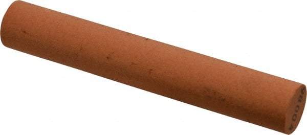 Made in USA - 6" Long x 1" Diam x 1" Thick, Aluminum Oxide Sharpening Stone - Round, Fine Grade - A1 Tooling