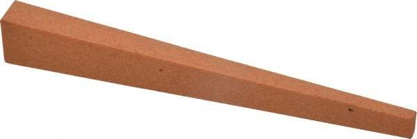 Made in USA - 1/2" Wide x 4" OAL, Aluminum Oxide Sharpening Stone - Flat Tapered, Fine Grade, 320 Grit - A1 Tooling