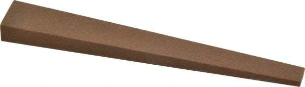 Made in USA - 1/2" Wide x 4" OAL, Aluminum Oxide Sharpening Stone - Flat Tapered, Medium Grade, 220 Grit - A1 Tooling