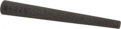 Made in USA - 1/2" Wide x 4" OAL, Aluminum Oxide Sharpening Stone - Round Tapered, Coarse Grade, 120 Grit - A1 Tooling