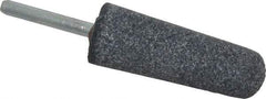 Grier Abrasives - 1 x 2-3/4" Head Diam x Thickness, A3, Tree, Aluminum Oxide Mounted Point - Blue, Medium Grade, 60 Grit, 1/4" Shank Diam, Vitrified Bond, 16,100 RPM - A1 Tooling